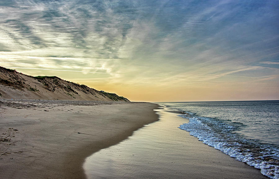 Sunset on Cape Cod - White Crest Beach Photograph by Brendan Reals