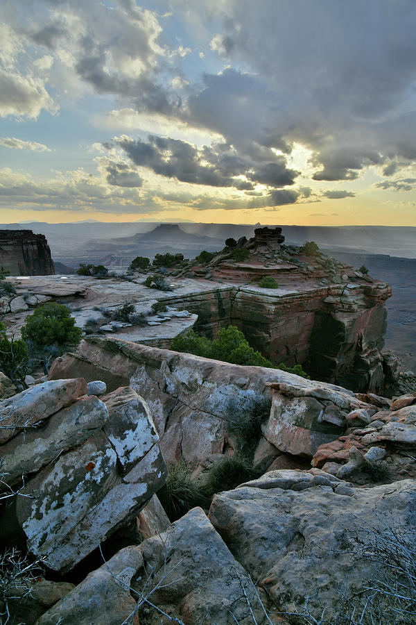 Sunset on Cliffs of Canyonlands NP Photograph by Ray Mathis