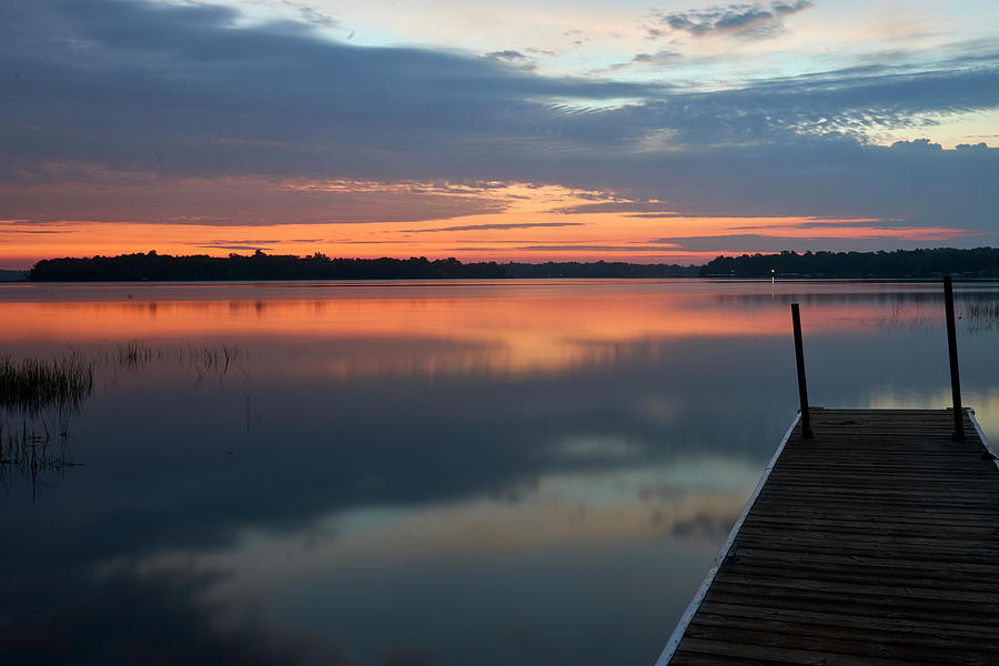 Sunset on Farm Island Lake Photograph by Paul Freidlund