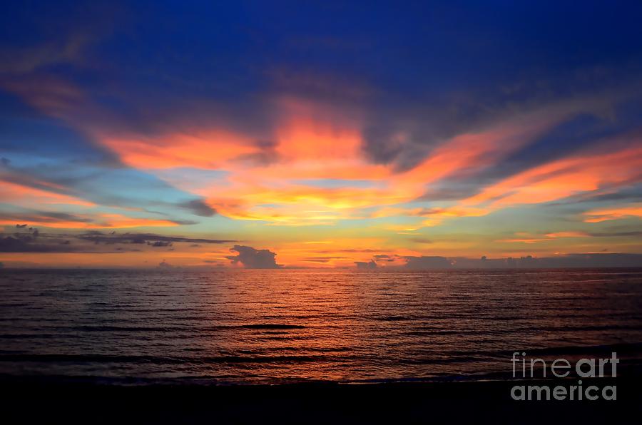 Sunset on Fire in Photograph by Christopher Shellhammer Sunset on Fire in Photograph by Christopher Shellhammer