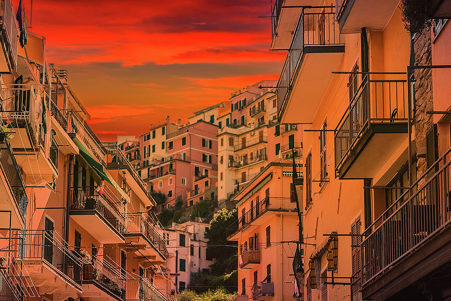 sunset on Italian town Photograph by Vivida Photo PC