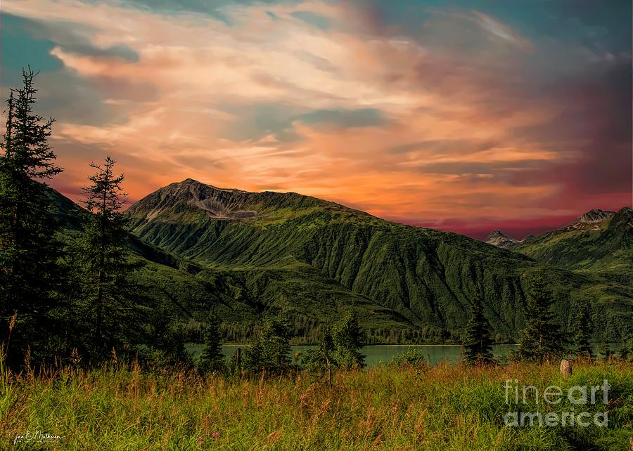 Sunset on Lake Clark National Park Photograph by Jan Mulherin