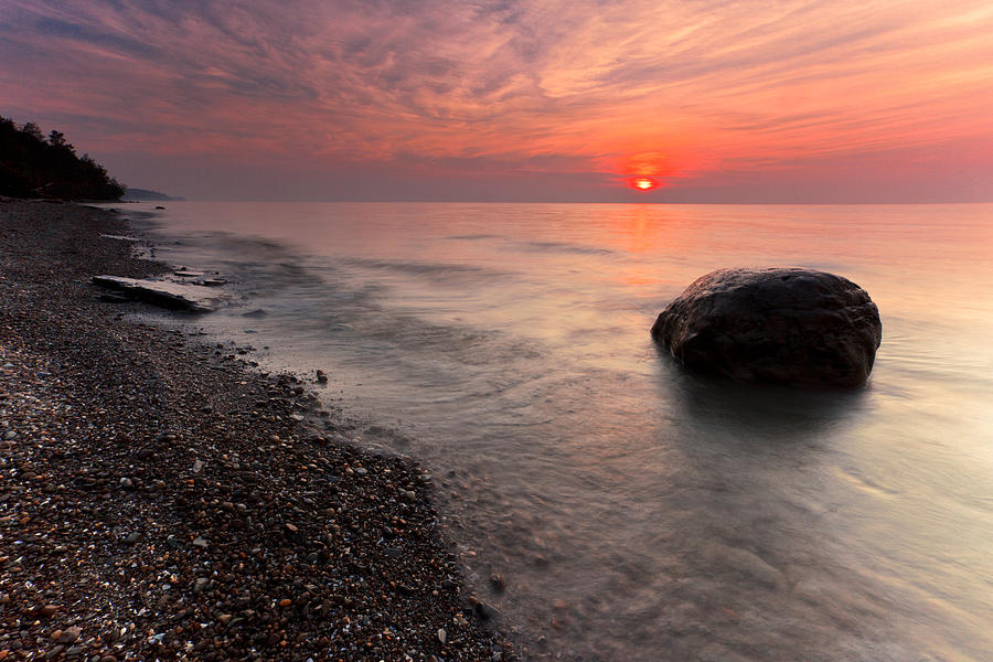 Sunset On Lake Erie Photograph by Michael Gadomski
