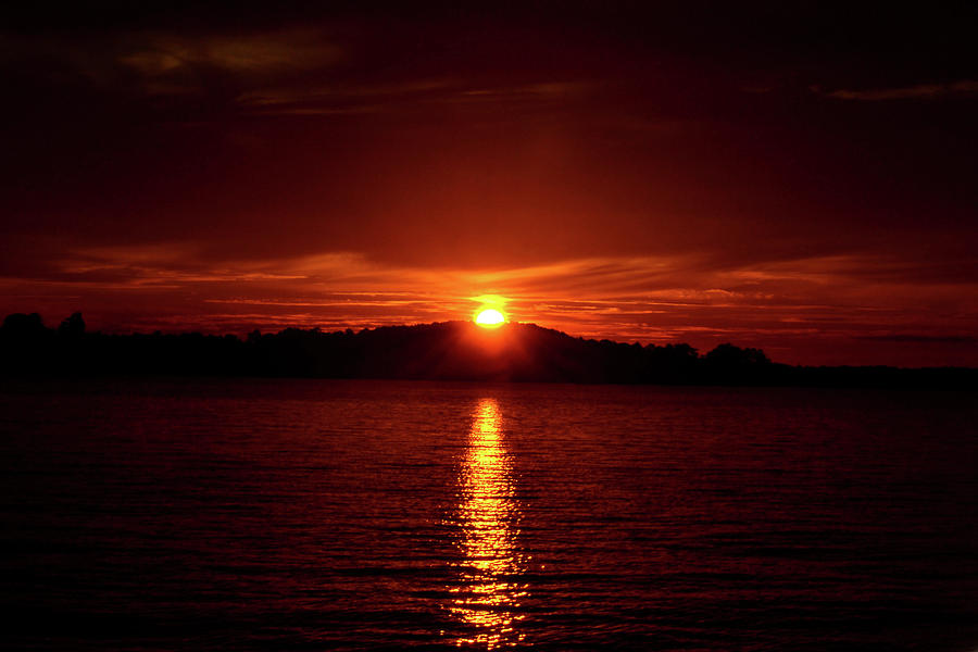 Sunset on Lake Greenwood Photograph by Tara Potts