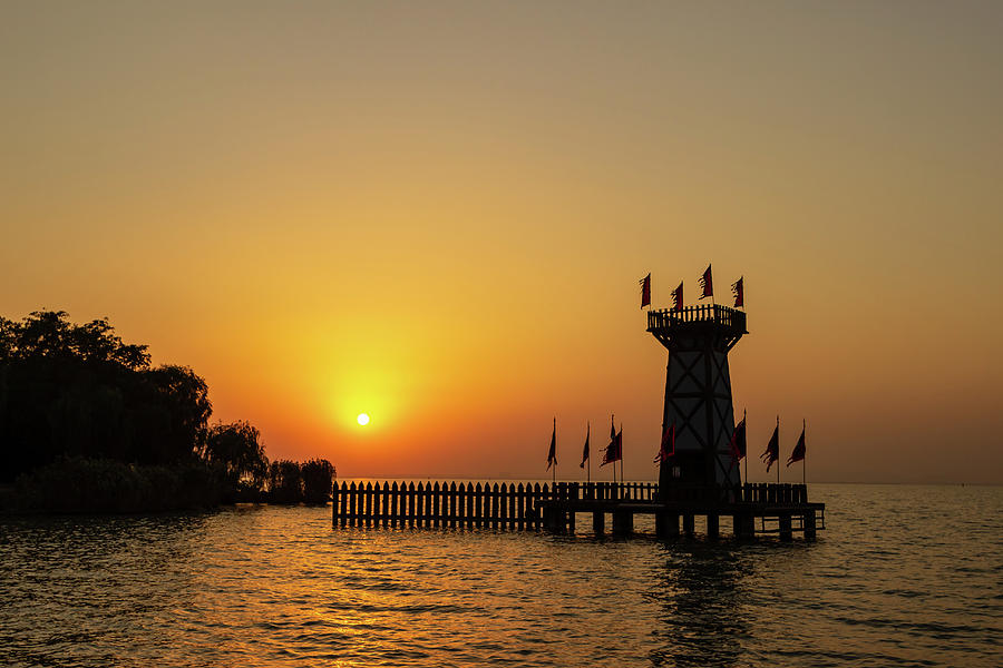 Sunset on Lake Tai Photograph by Aashish Vaidya