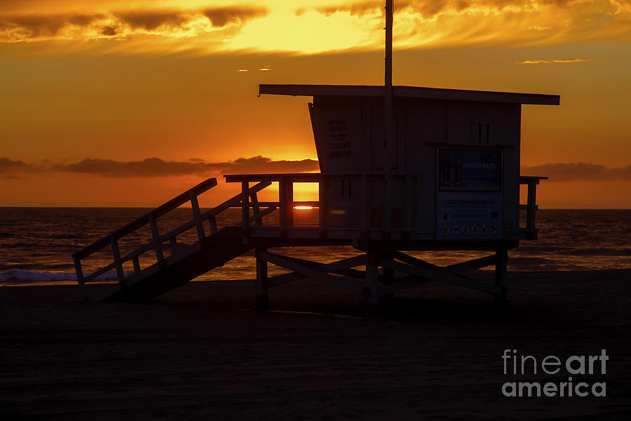 Sunset on Malibu beach Photograph by Agnes Caruso