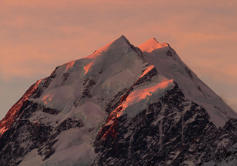 Sunset On Mt Cook Photograph by Philip Norton