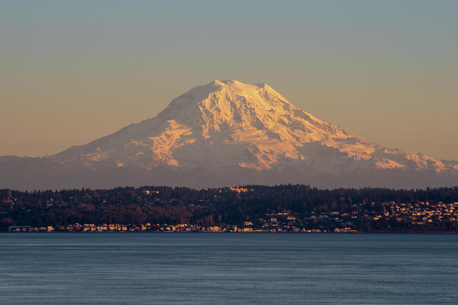 Sunset on Mt Rainier Photograph by Michael Bales | Fine Art America