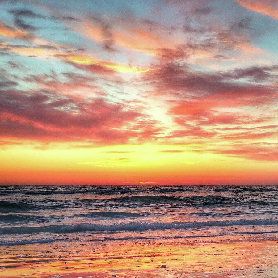 Sunset on Siesta Key Photograph by Jan Hicks - Fine Art America