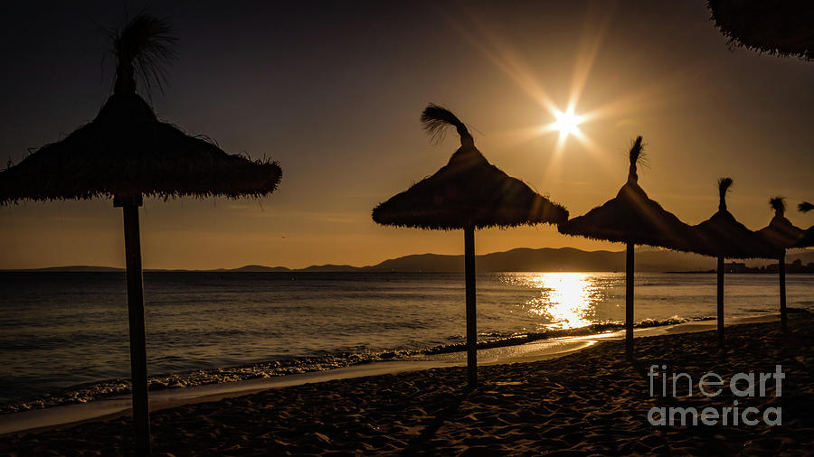 Sunset on the beach, Mallorca, Spain Photograph by Lyl Dil Creations