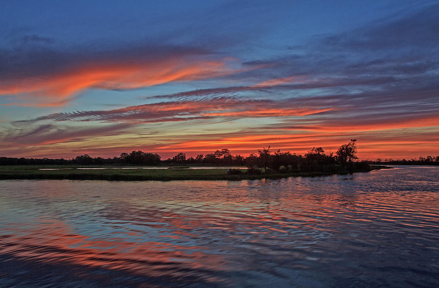 Sunset Photograph - Sunset on the Lewes Canal by Robert Pilkington