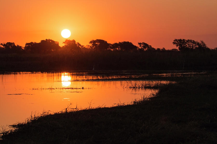 Sunset on the Chobe river Photograph by Claudio Maioli