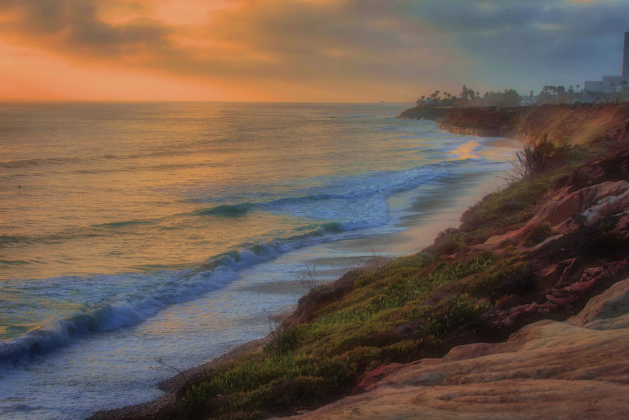 Sunset on the Coast Photograph by Debra Kewley