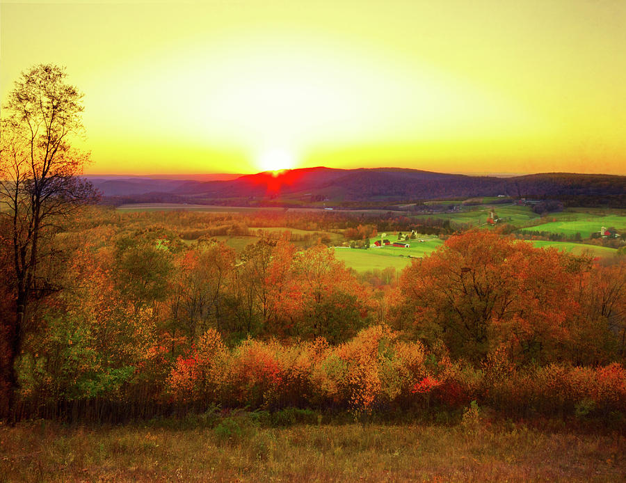 Sunset On The Farm Photograph by Melinda Moore Sunset On The Farm Photograph by Melinda Moore