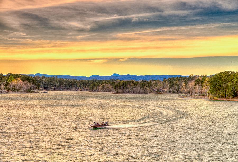 Sunset on the Lake Keowee Photograph by Blaine Owens
