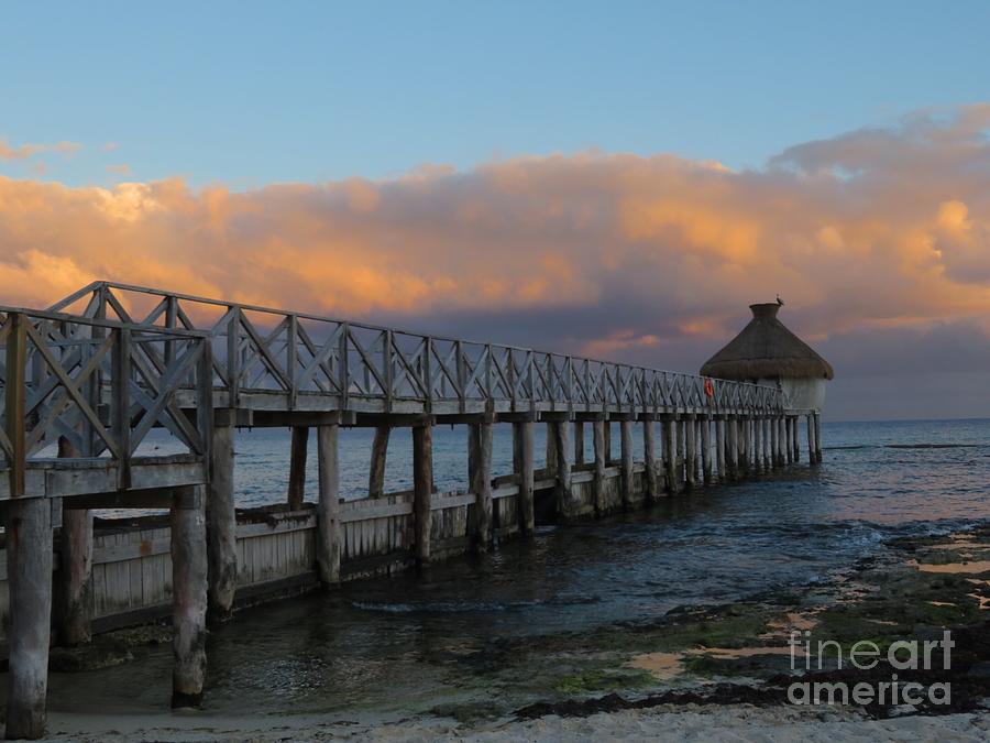 Sunset on the Pier Photograph by Diana Rajala