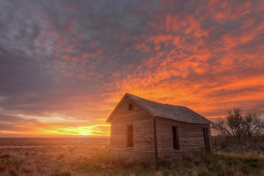 Landscape Photograph - Sunset On The Prairie by Darren White Photography