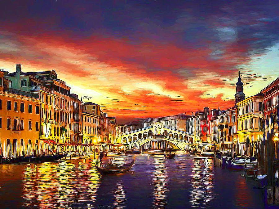 Sunset on venice Painting by Nenad Vasic - Fine Art America