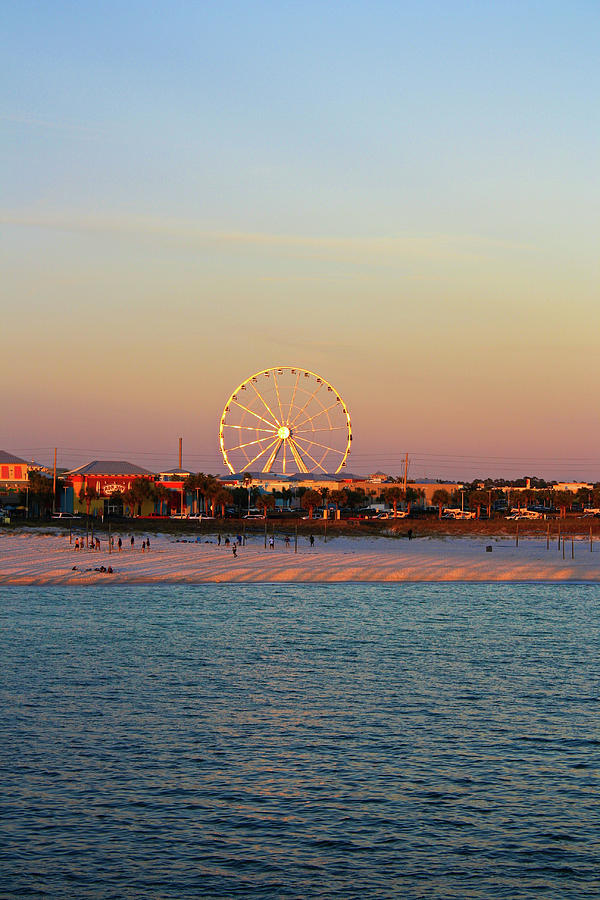 Sunset Over Beach Ferris Wheel Photograph By Selena Lorraine