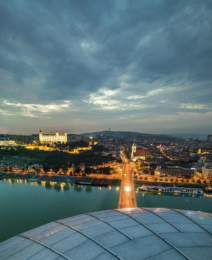 sunset over Bratislava Photograph by Vivida Photo PC