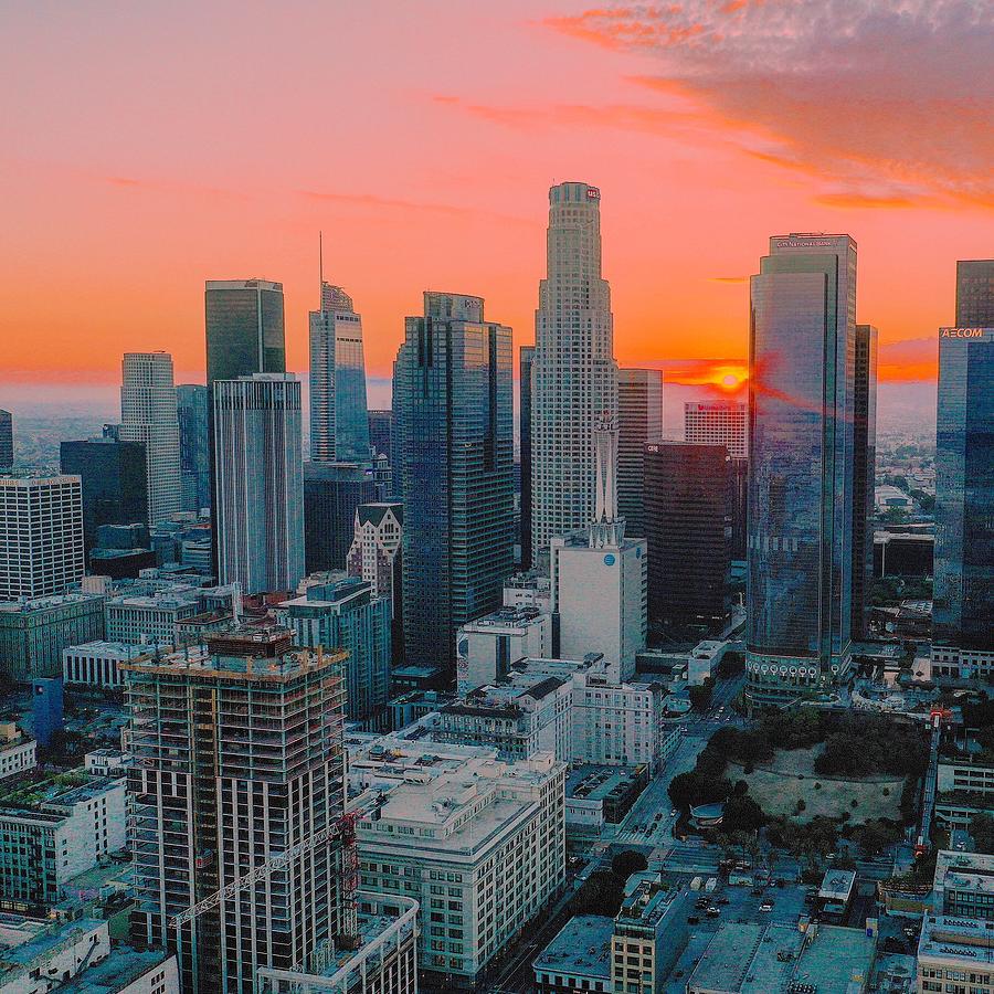 Sunset over Downtown Los Angeles Photograph by Josh Fuhrman