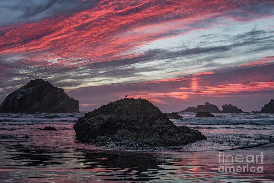 Sunset Over Face Rock And The Kittens Photograph by Al Andersen
