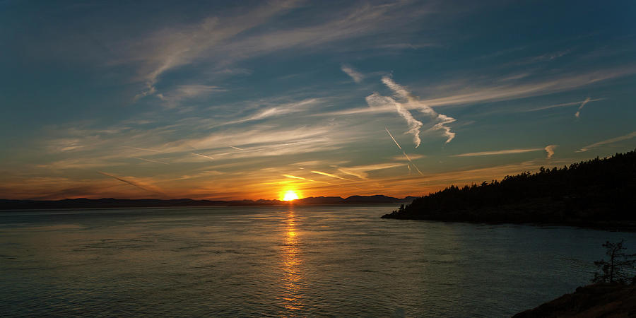 Sunset over Haro Strait 2 Photograph by Catherine Avilez