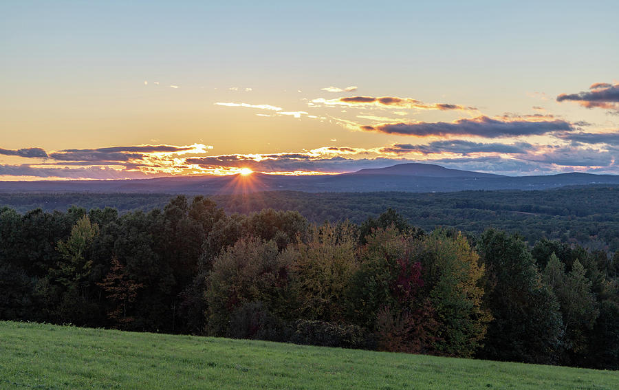 Sunset over Harvard MA from Fruitlands 2 Photograph by Michael Saunders