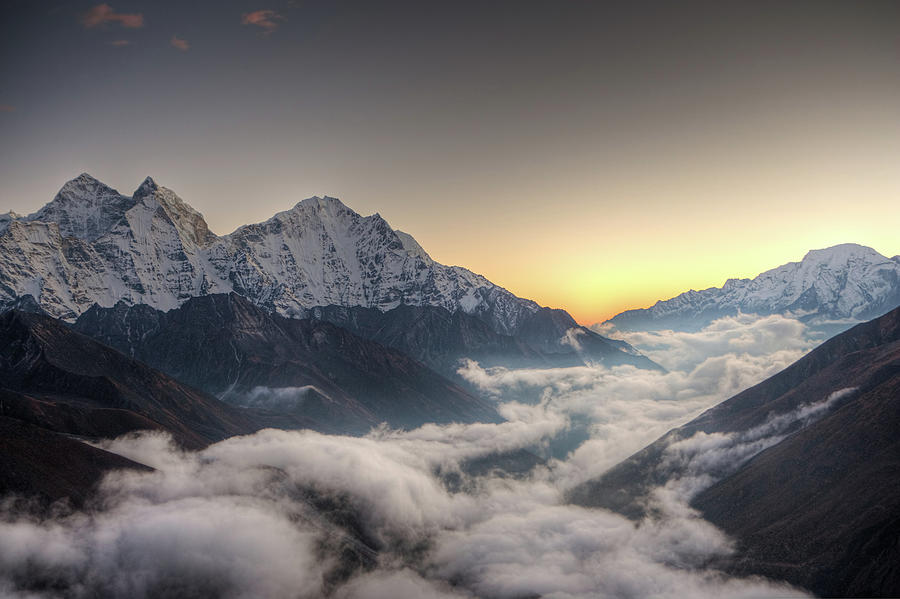 Sunset Over Himalayas Photograph by Hadynyah
