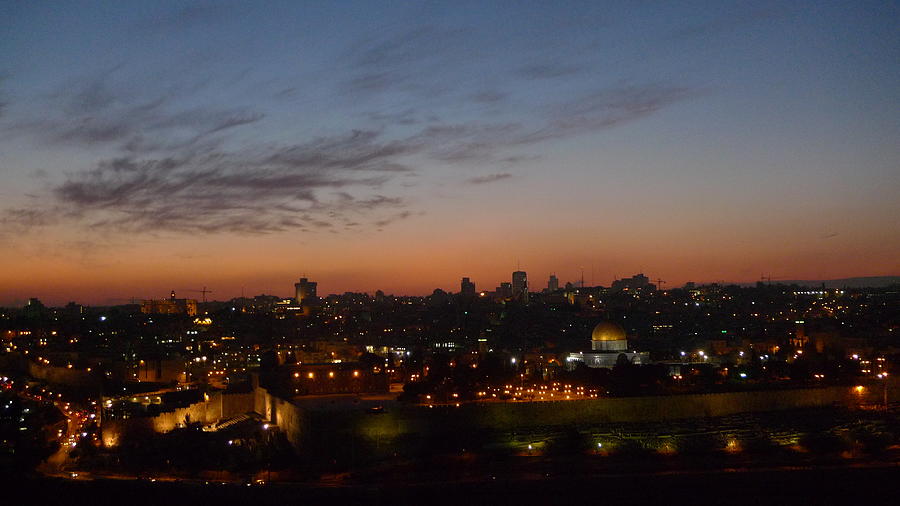 Sunset Over Jerusalem Photograph by Oren Rosenfeld