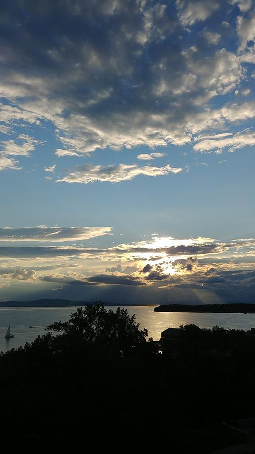 Sunset over Lake Champlain  Photograph by Patricia Caron