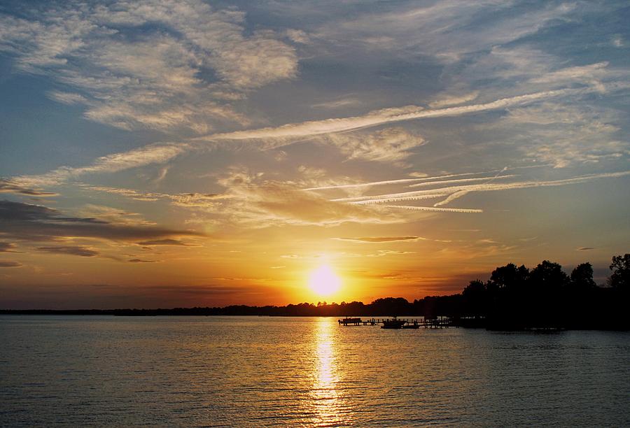 Sunset Photograph - Sunset Over Lake Norman by M Three Photos