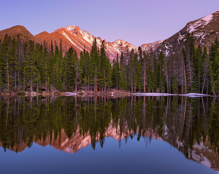Rocky Mountain National Park Photograph - Sunset over Longs Peak by Darren White
