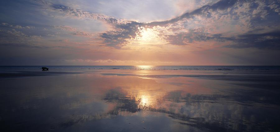 Sunset Over Ocean Digital Art by Johanna Huber