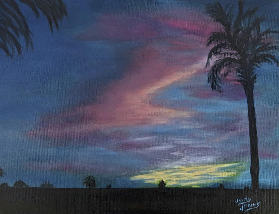 Sunset Over Panama City Beach Painting