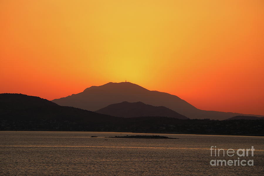 Sunset Over Piraeus Photograph by Christiane Schulze Art And Photography