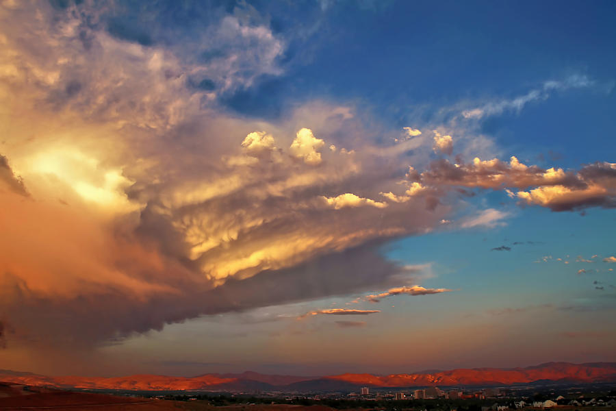 Sunset Over Reno Photograph by Donna Kennedy