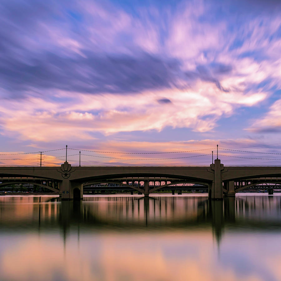 Sunset Over The Bridge Photograph