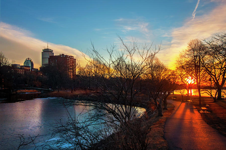 Sunset over the Charles River Esplanade by Joann Vitali Sunset over the Charles River Esplanade by Joann Vitali