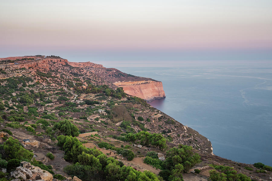 Sunset Over The Dingli Cliffs In Malta Photograph by Manuel Bischof
