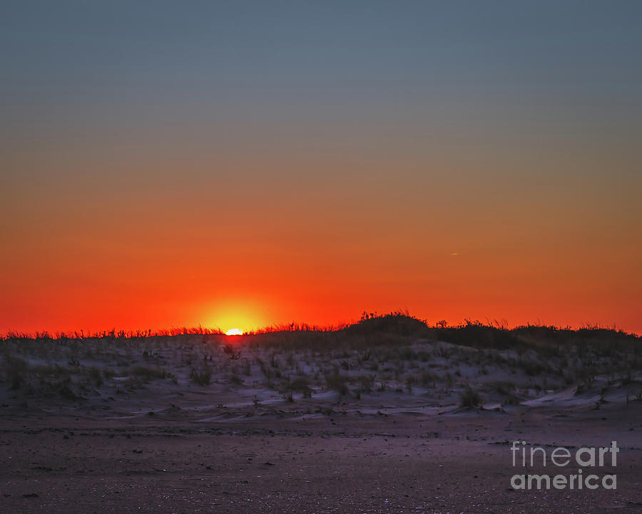 Sunset over the Dunes Photograph by Kathy Sherbert