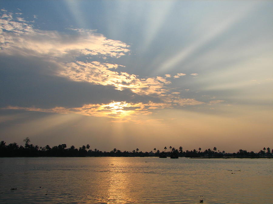 Sunset Over The Kerala Backwaters Photograph by Mckay Savage