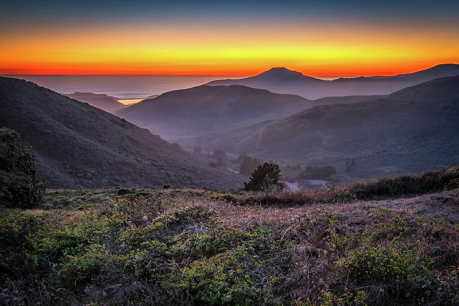San Francisco Photograph - Sunset over the Marin Headlands by Kristen Wilkinson