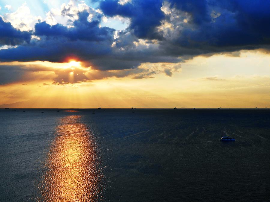 Sunset over the Ocean Photograph by Dietmar Scherf