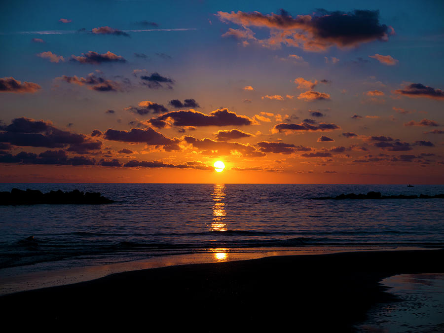 Sunset Photograph - Sunset Over the Tyrrhenian Sea by Rae Tucker