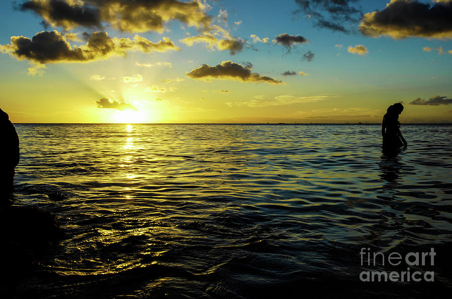 Sunset over Waikiki Photograph by Micah May