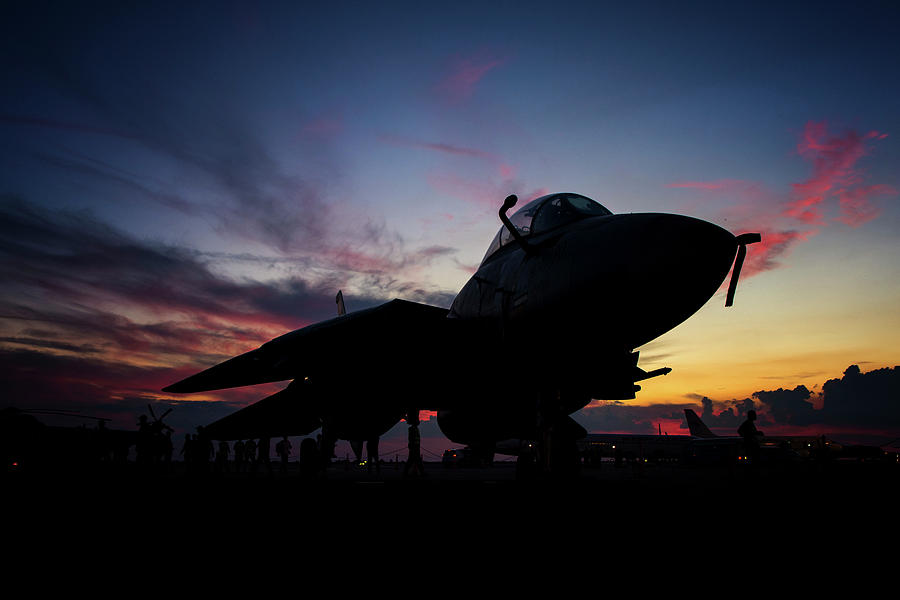 Sunset Picture Of An F-14a Tomcat Photograph by Daniele Faccioli - Fine ...