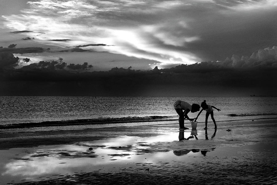 Sunset Play on the Beach Photograph by Lisa Malecki