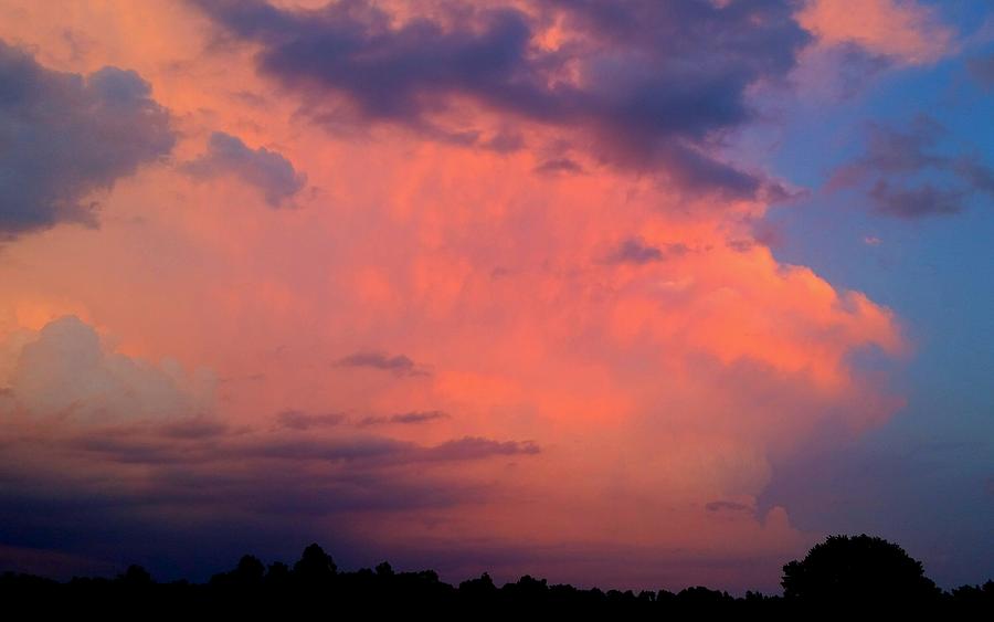 Sunset Profile of a Thunderstorm  Photograph by Ally White