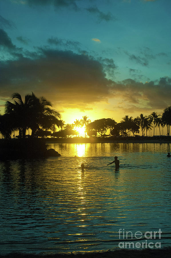 Sunset Reflection, Hawaii Photograph